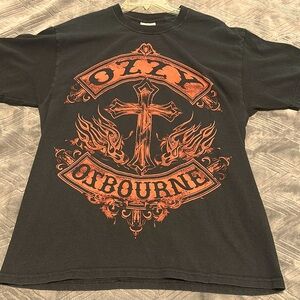 Ozzy Ozbourne tee shirt black, size L